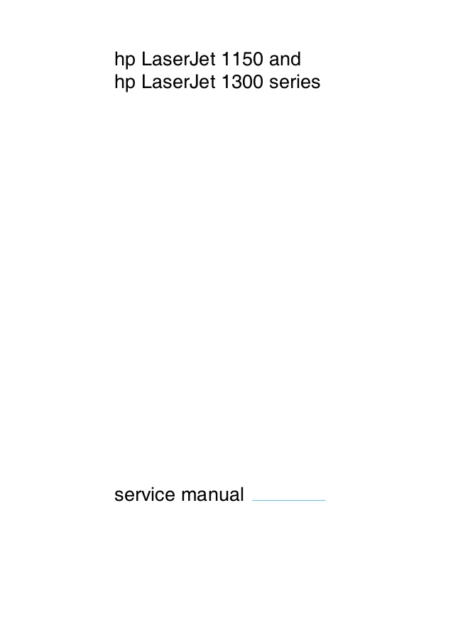 Hp lj 1150 service manual